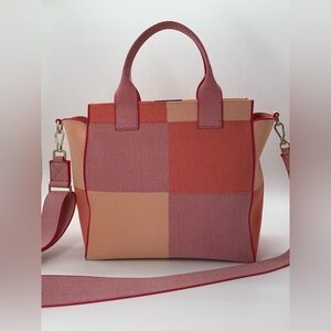 Rothy’s Peach Madras Purse Handbag hand bag